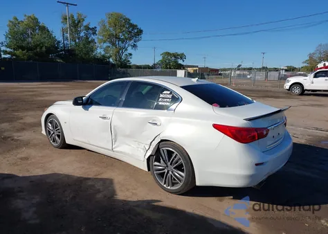 2014 Infiniti Q50 Sport z USA, uszkodzony, nr VIN JN1BV7AP3EM670420